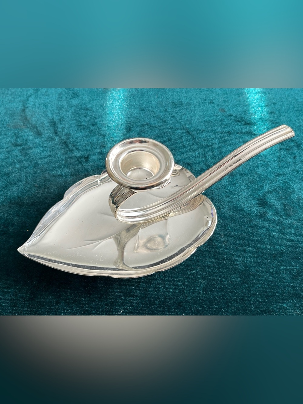 Silver-Plated Chamberstick Candle Holder - Silver